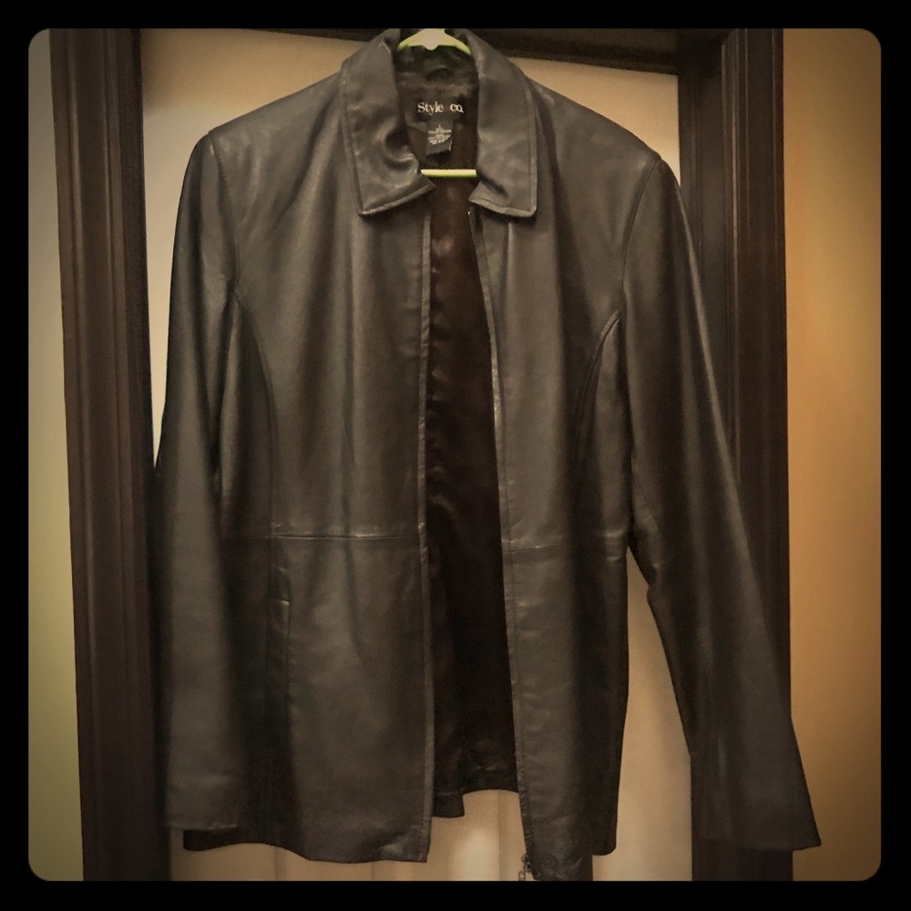 Women’s leather blazer